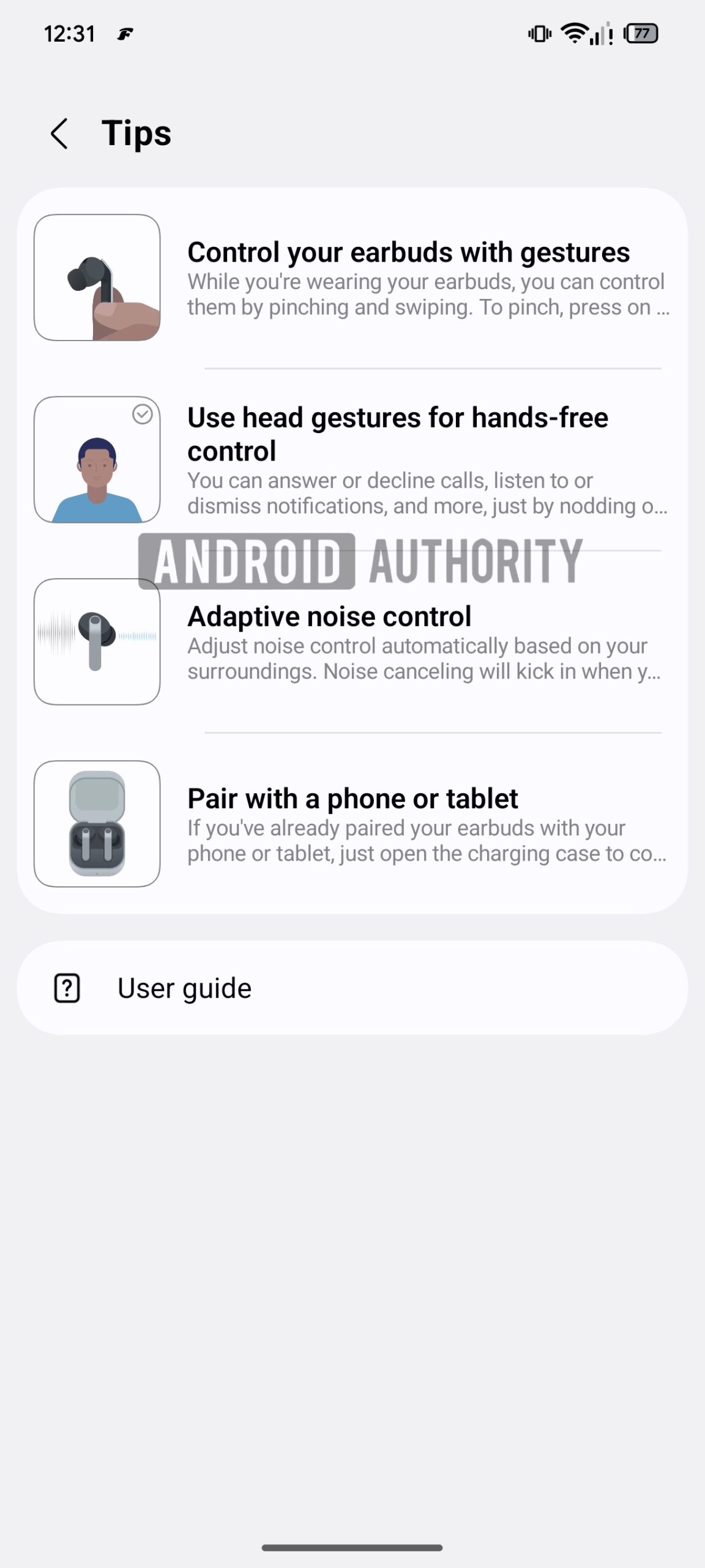 Galaxy Buds 4 Pro のヘッドジェスチャー 2