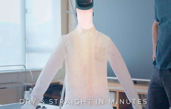 Lunabot は、洗濯機から直接衣類を乾燥させ、アイロンをかけるのに役立ちます。